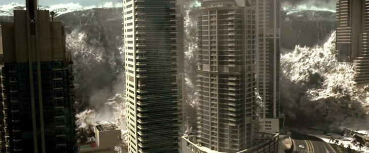 「ジオストーム」感想：津波に飲み込まれる街